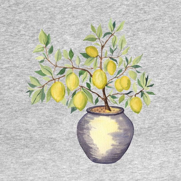 Lemon Tree in a Pot by Flowersforbear